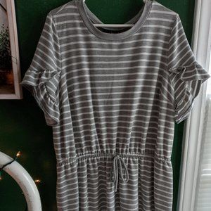 Grey striped dress